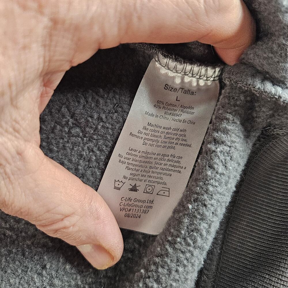 Disney Stitch Sweatshirt Womens Large Gray Crewneck Graphic So Not Ordinary - Picture 4 of 13